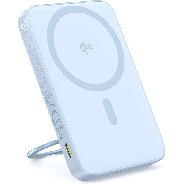 Baseus PicoGo Qi2 s otočným stojanem a bezdrátovým nabíjením powerbanka 5000mAh 20W USB-C modrá - Powerbanky - Obrázek N3AE000N01