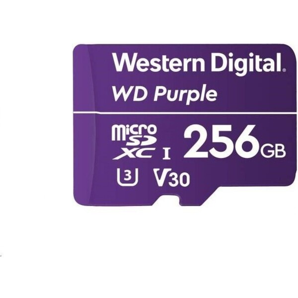 WD MicroSDXC karta 256GB Purple WDD256G1P0C Class 10 (R:100/W:60 MB/s)