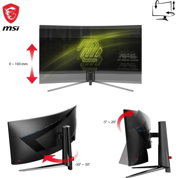 MSI MAG 345CQR herní monitor 34' - Monitory - Obrázek N4KE000K01