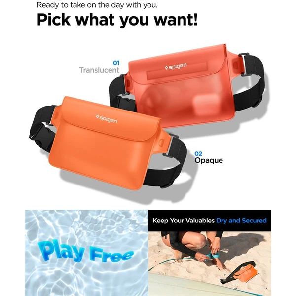 Spigen Aqua Shield WaterProof Waist Bag A620 2 Pack oranžový - Pouzdra - Obrázek N4N5000701