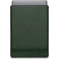 Woolnut kožené Sleeve pouzdro pro 13" MacBook Pro/Air tmavě zelené - Pouzdra