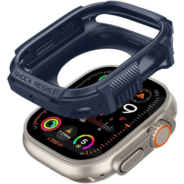 Spigen Rugged Armor kryt Apple Watch Ultra 3/2/1 (49mm) modrý - Pouzdra - Obrázek N5A1000P01