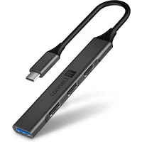 CONNECT IT USB-C hub, (1xUSB-A 3.0, 3xUSB-A 2.0), externí antracitový - USB huby