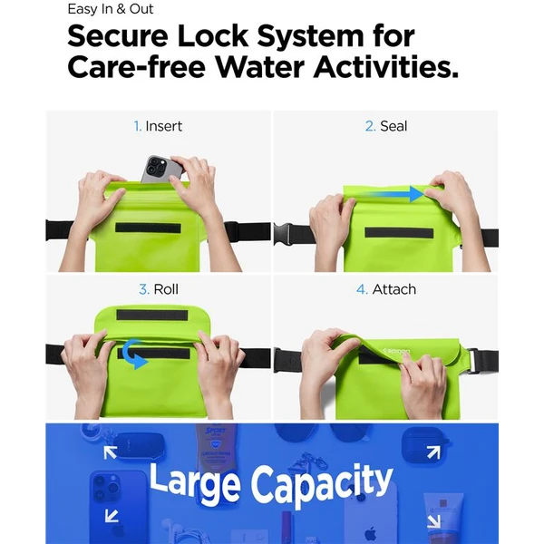 Spigen Aqua Shield WaterProof Waist Bag A620 2 Pack zelený - Pouzdra - Obrázek N5N5000701