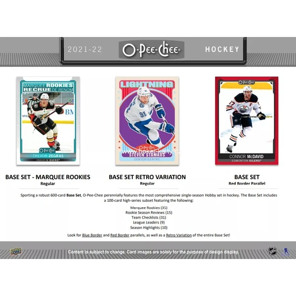 Hokejové karty Upper Deck - 21-22 O-Pee-Chee Hockey Gravity Balíček - Hokejové karty - Obrázek N5WP100501