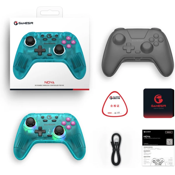 GameSir Nova multiplatformní herní ovladač Neon Teal (PC/Switch/mobile) - Herní ovladače - Obrázek N6F4000N01