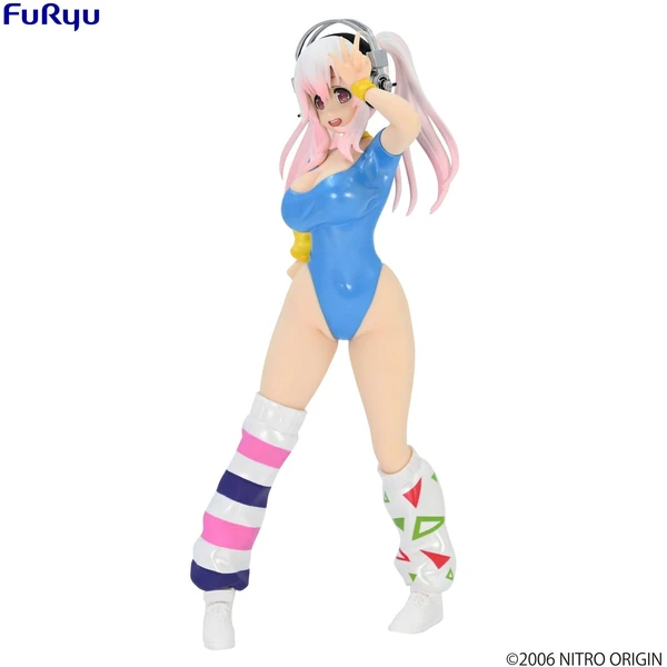 Soška Furyu Super Sonico - Super Sonico Concept Outfit 80's (Blue Version) 18 cm - Sochy a sošky - Obrázek N6IA000P01