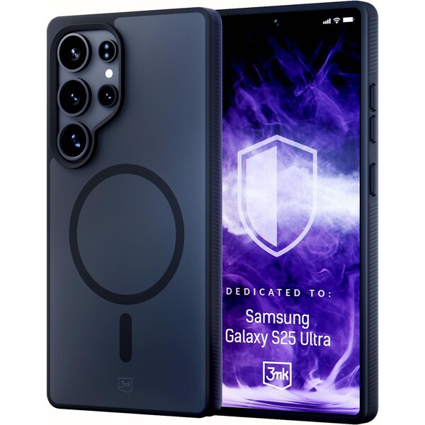 3mk ochranný kryt Smoke MagCase pro Samsung Galaxy S25 Ultra Černá