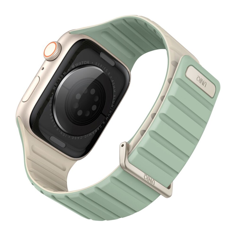 UNIQ Revix Evo oboustranný řemínek Apple Watch 41/40/38mm (mentolový/béžový)