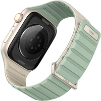 UNIQ Revix Evo oboustranný řemínek Apple Watch 42/41/40/38mm (mentolový/béžový) - Řemínky