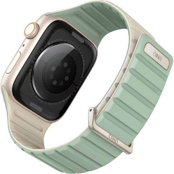 UNIQ Revix Evo oboustranný řemínek Apple Watch 42/41/40/38mm (mentolový/béžový)