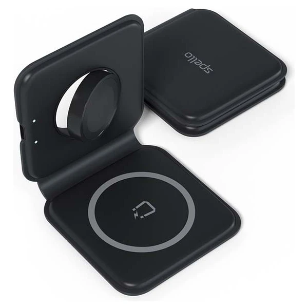 Spello 2v1 MagSafe bezdrátová nabíječka (15W) černá - Nabíječky - Obrázek N723G00101