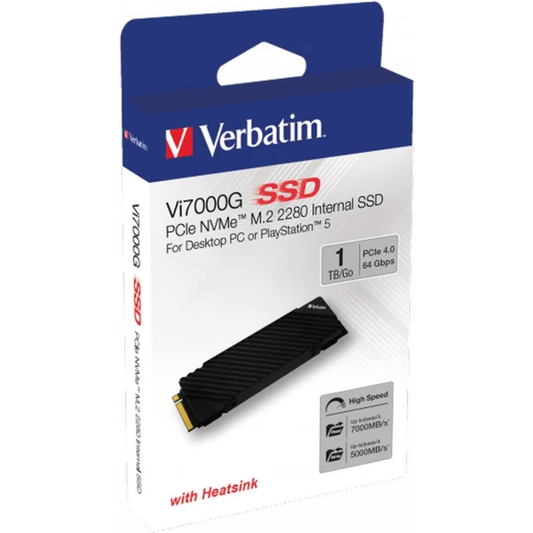 VERBATIM SSD Vi7000G Internal PCIe NVMe M.2 SSD 1TB - SSD disky - Obrázek N863000O01