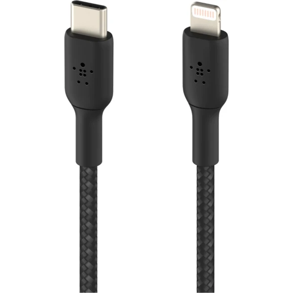 Belkin BOOST Charge Braided USB-C/Lightning napájecí kabel 2m černý - Kabely a redukce - Obrázek N889400301