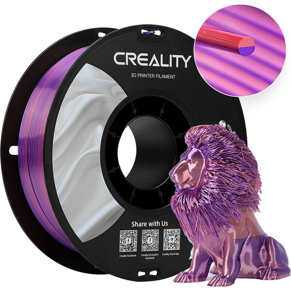 Creality CR-Silk filament 1,75 mm 1 kg růžová/fialová Fialovorůžová