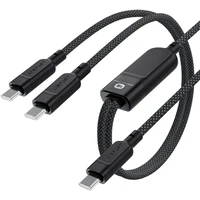 Acefast USB-C 2v1 100W inteligentní nabíjecí datový kabel, 1,2m - Kabely