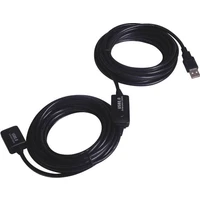 PremiumCord USB-A/USB-A prodlužovací kabel 25m černý - Kabely a redukce