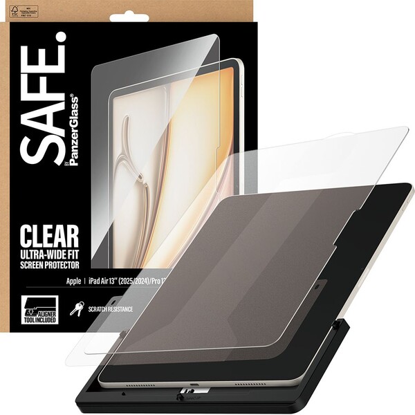 PanzerGlass® SAFE sklo s instalačním rámečkem Apple iPad Air 13"/Pro 13" (2024/2025)