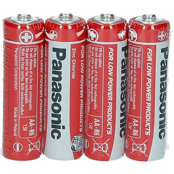 Panasonic Red Zinc AA zinkouhlíkové baterie (4ks) - Baterie - Obrázek NA43000701