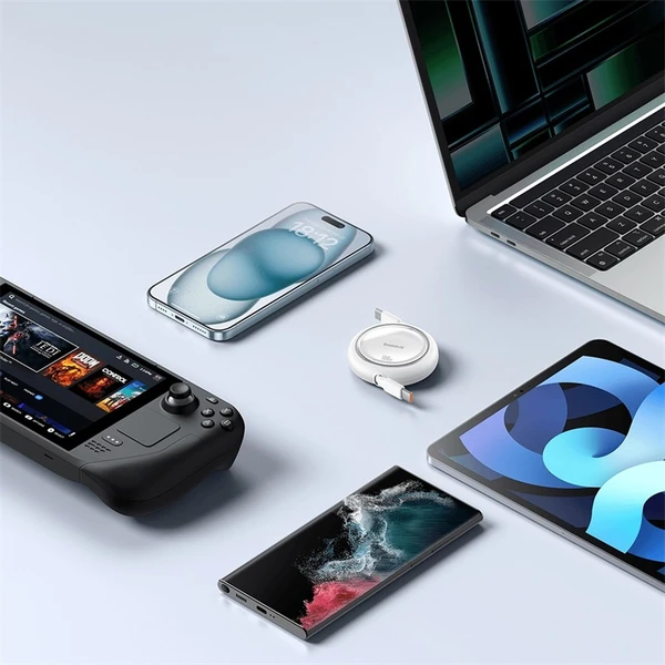 Baseus Free2Draw mini USB-C/USB-C napájecí kabel 100W 1m bílý - Kabely a redukce - Obrázek NAGE000L01