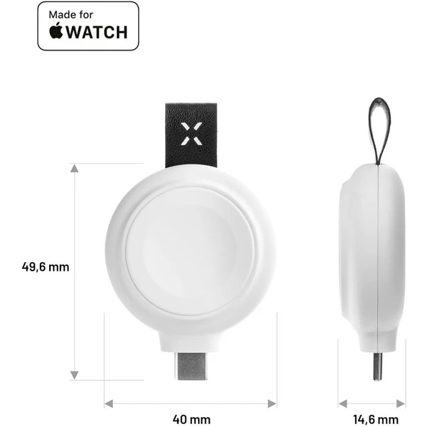 FIXED Orb magnetický nabíjecí adaptér pro Apple Watch s podporou rychlonabíjení, MFI certifikace bíl - Nabíječky - Obrázek NAV4000601