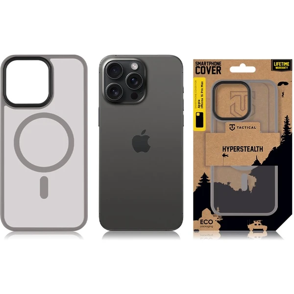 Tactical MagForce Hyperstealth kryt iPhone 15 Pro Max Light Grey - Pouzdra - Obrázek NB59000601