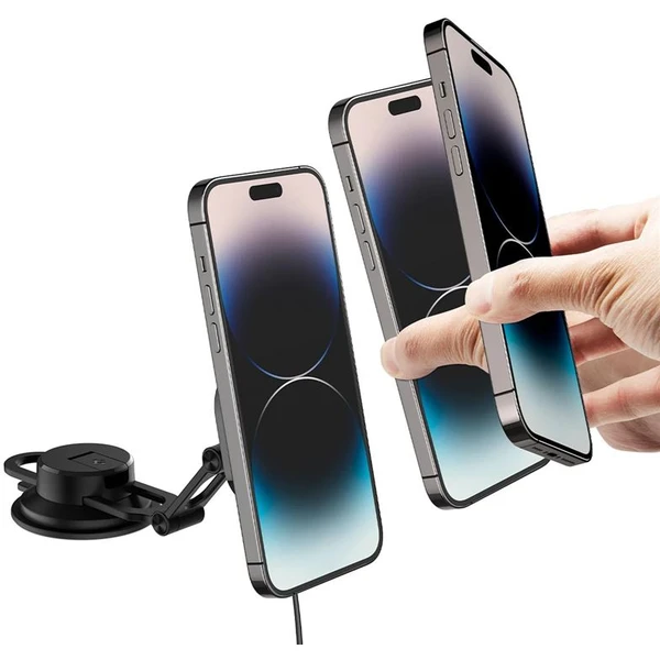 Spigen OneTap 3 Pro Wireless Car Charger Mount ( ITS35W-3) MagSafe držák s nabíjením černý - Držáky - Obrázek NBD4000601