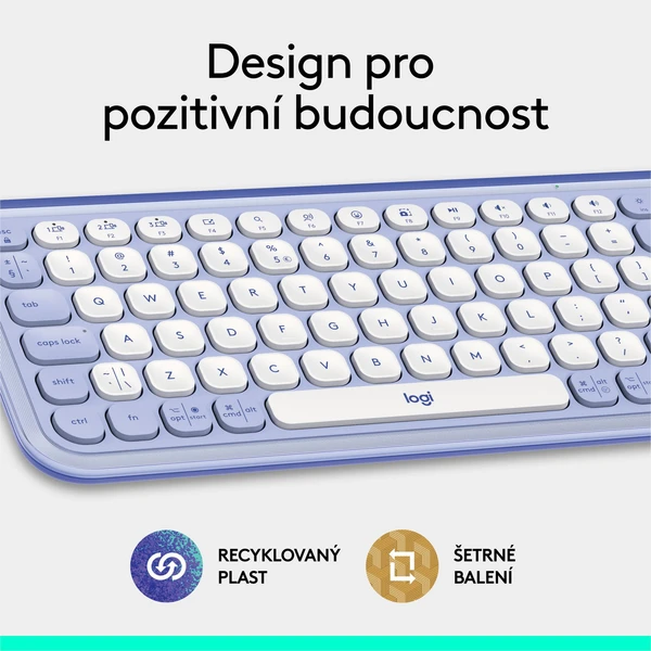 Logitech POP ICON KEYS (US) klávesnice liliová - Klávesnice - Obrázek NBU8000O01