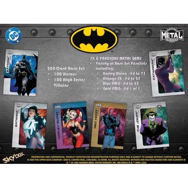 Sběratelské karty 2025 Upper Deck Batman Skybox Metal Universe Hobby Box - Sběratelské karty a nálepky - Obrázek NC7M000K01
