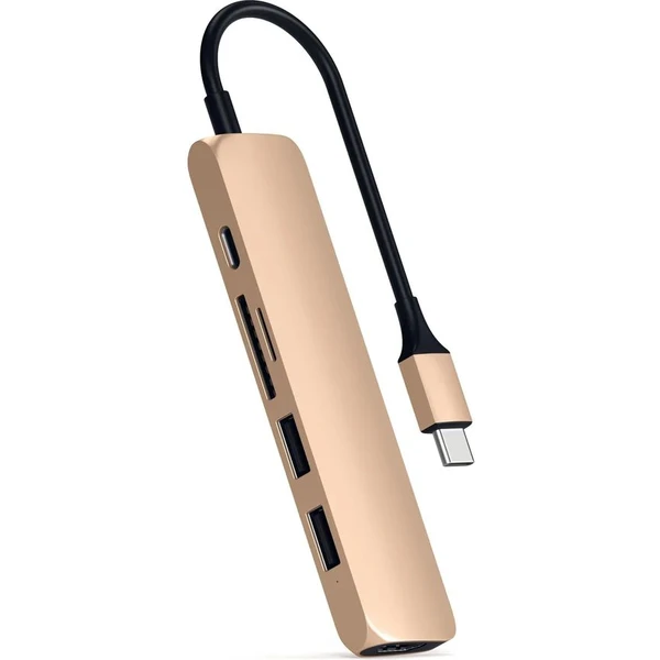 Satechi Slim Multimedia Adapter V2 zlatý - Kabely - Obrázek NCL2700301