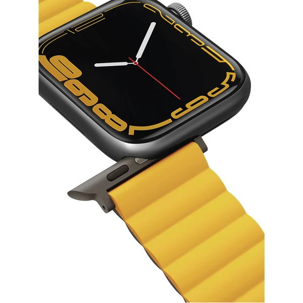 UNIQ Revix oboustranný řemínek pro Apple Watch 49/46/45/44/42mm Mustard (Hořčicový/Khaki) - Řemínky - Obrázek ND3WF00101