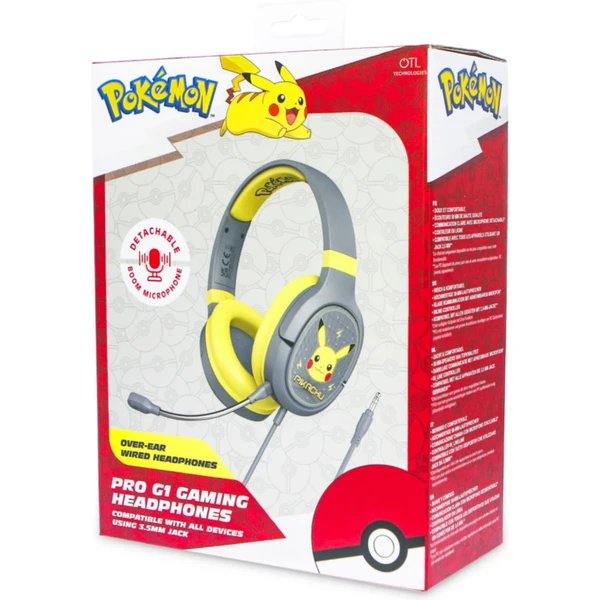 OTL PRO G1 dětská herní sluchátka s motivem Pokémon Pikachu - Sluchátka - Obrázek NDERF00101