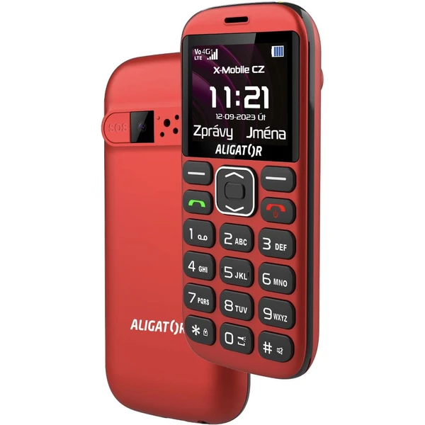 Aligator A720 4G Senior + nabíjecí stojánek červený - Mobilní telefony - Obrázek NDP0000L01