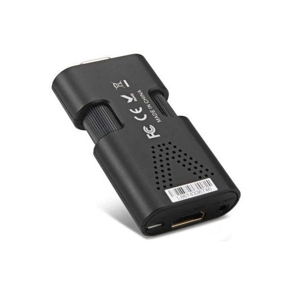 PremiumCord VGA + 3,5mm -> HDMI elektronická redukce černá - Kabely a redukce - Obrázek NDSU000501