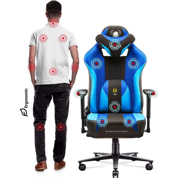 Diablo X-Player 2.0 Normal Size herní židle černo-modrá - Židle - Obrázek NECG000K01