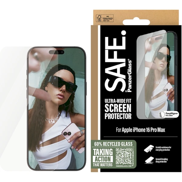PanzerGlass® SAFE Ultra-Wide Fit sklo Apple iPhone 16 Pro Max - Ochranné folie a skla - Obrázek NF08000P01