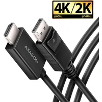 AXAGON DisplayPort 1.4/HDMI 2.0b kabel 4K 1,8m černý - Kabely a redukce