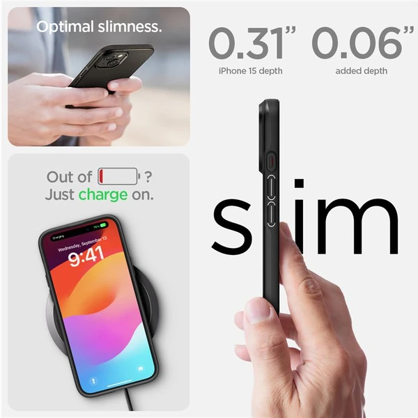 Spigen Thin Fit kryt iPhone 15 černý - Pouzdra - Obrázek NGU8000601