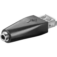 PremiumCord USB-A/3,5mm redukce černá - Kabely a redukce