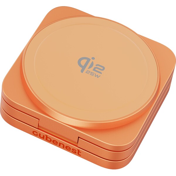 Cubenest SQ312 Ultra Qi2.2 (MagSafe) 3v1 nabíječka (35W) oranžová (Limited Edition) - Nabíječky - Obrázek NH9L000K01