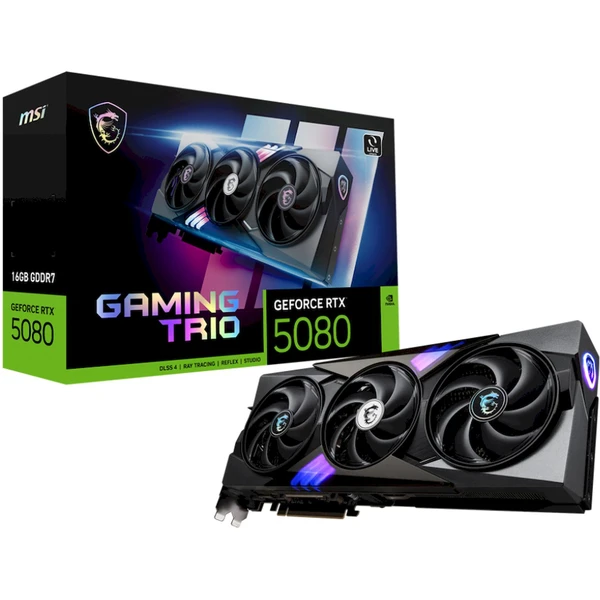 MSI NVIDIA GeForce RTX 5080 Gaming TRIO - Grafické karty - Obrázek NHTI000K01