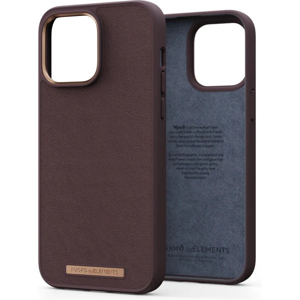 NJORD Genuine Leather Case iPhone 14 Pro Max Dark Brown - Pouzdra - Obrázek NHVG300401