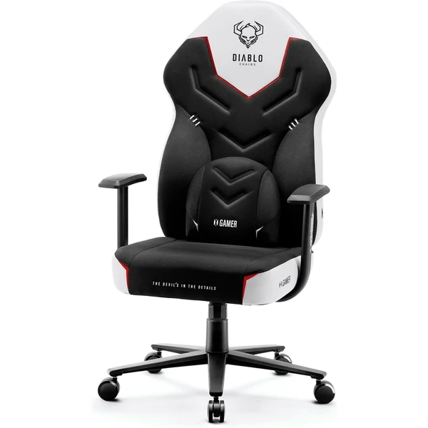 Diablo X-Gamer 2.0 Normal Size herní židle  černo-bílá  - Židle - Obrázek NI2G000K01