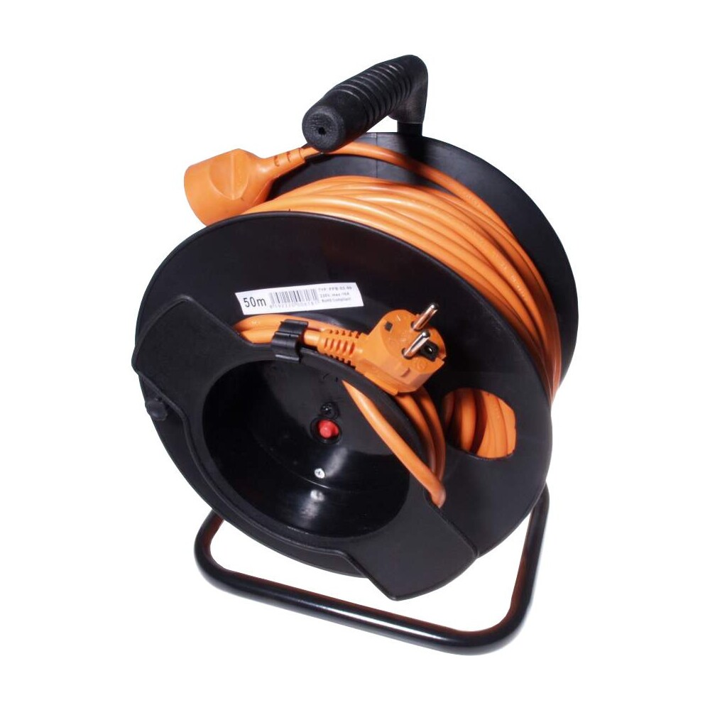 PremiumCord prodlužovací kabel 230V průřez vodiče 3x1 5mm2 buben 50m