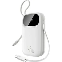 Baseus EnerFill FC31 Qpow 3 20000mAh powerbanka, 45W, s kabelem USB-C a Lightning bílá - Powerbanky