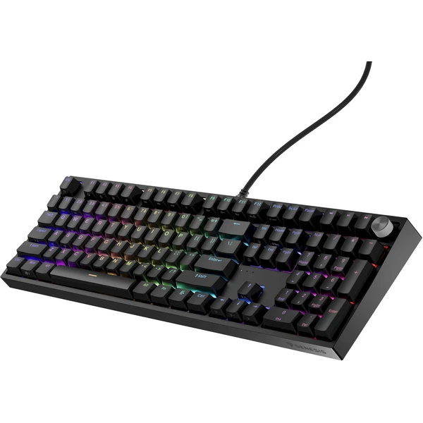 Genesis Thor 404 herní klávesnice Outemu Peach Silent US černá - Klávesnice - Obrázek NNBE000K01