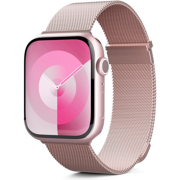 Milánský řemínek Epico pro Apple Watch 42/44/45/49 mm - růžově zlatý