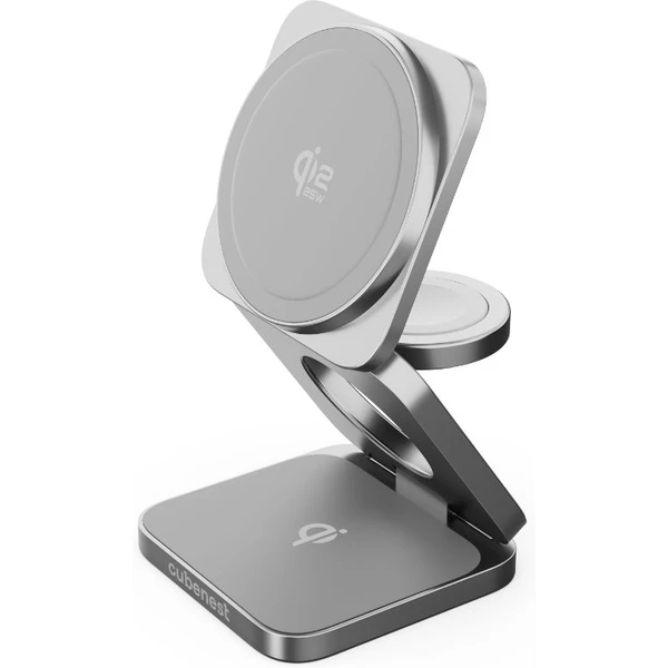 Cubenest SQ312 Ultra Qi2.2 (MagSafe) 3v1 nabíječka (35W) šedá - Nabíječky - Obrázek NO5I000K01