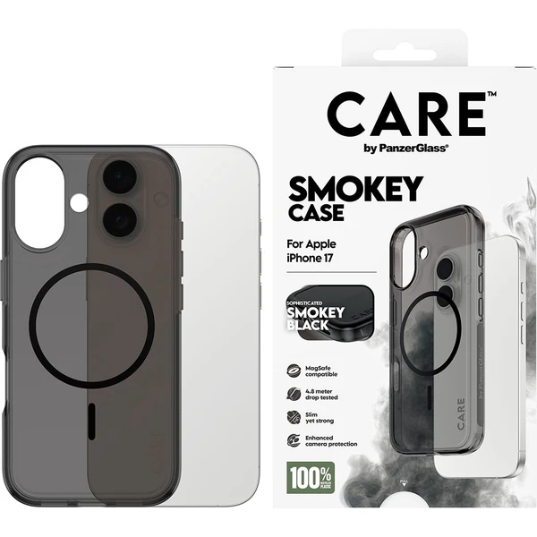PanzerGlass® CARE Smokey kryt s MagSafe Apple iPhone 17 kouřový/černý - Pouzdra - Obrázek NODH000K01