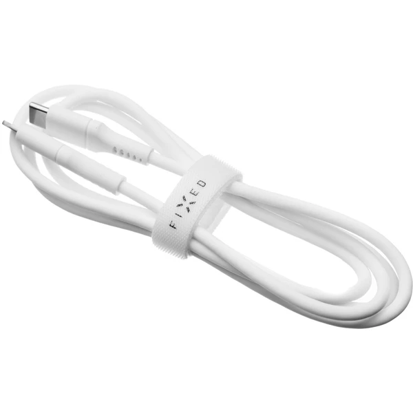 FIXED Liquid silicone kabel USB-C/USB-C (PD), 2m, USB 2.0, 60W, bílý - Kabely - Obrázek NOS1000601